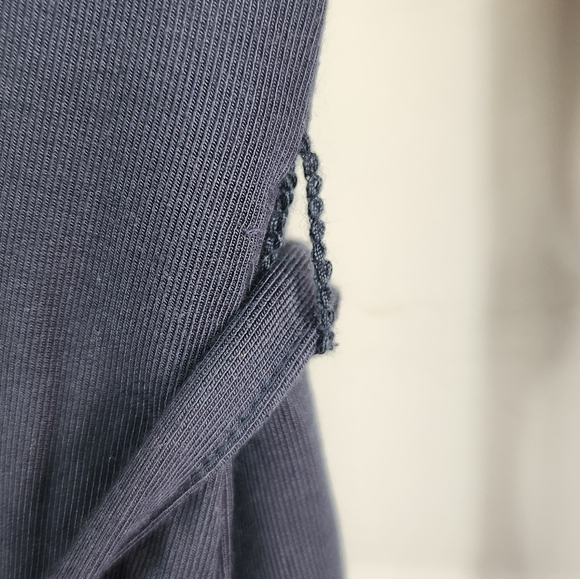 Garnet Hill Turtleneck Preppy Fall Work Casual Knit Midi Dress Navy Blue Medium - Picture 7 of 12